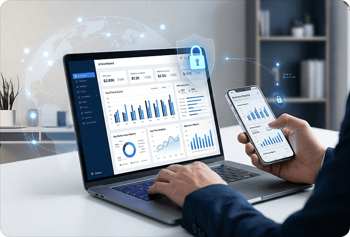 Access critical business reports—securely, anytime, anywhere.